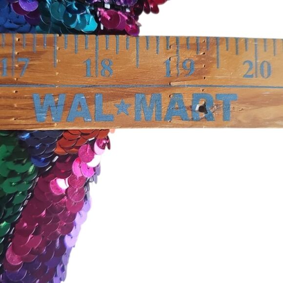 Vintage 80s Oleg Cassini Sequin Top 100% Silk & Rayon Sz 8 Statement Piece Artsy - Picture 14 of 16